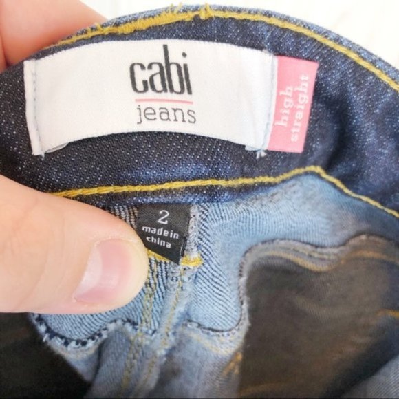 Cabi | Dark Wash High Straight Jeans Size 2 - Picture 6 of 6